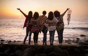 Women on beach image
