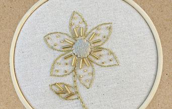 Goldwork flower