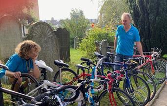 Bikes being brought in for the sale