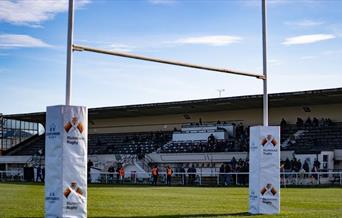 A pitch side image of Richmond Athletic Ground