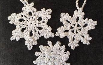 Crochet snowflakes