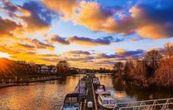 A landscape photo of Teddington Lock