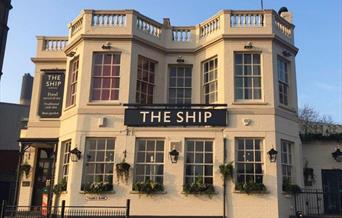 Front shot of The Ship pub