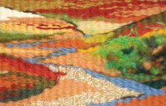 Landscape in tapestry weaving