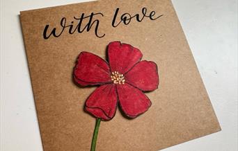 With love written in calligraphy