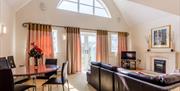 Interior shot of Bushy Park Lodge's living room