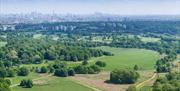 Aerial shot of Richmond Park