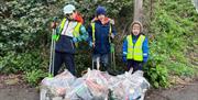 Children litter picking