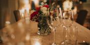 Glasses displayed on a table