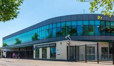 A side shot of Wimbledon Lawn Tennis Museum