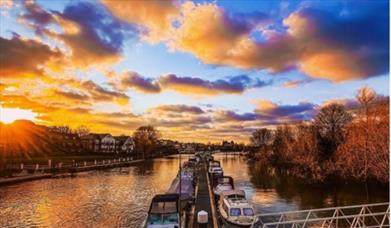 A landscape photo of Teddington Lock