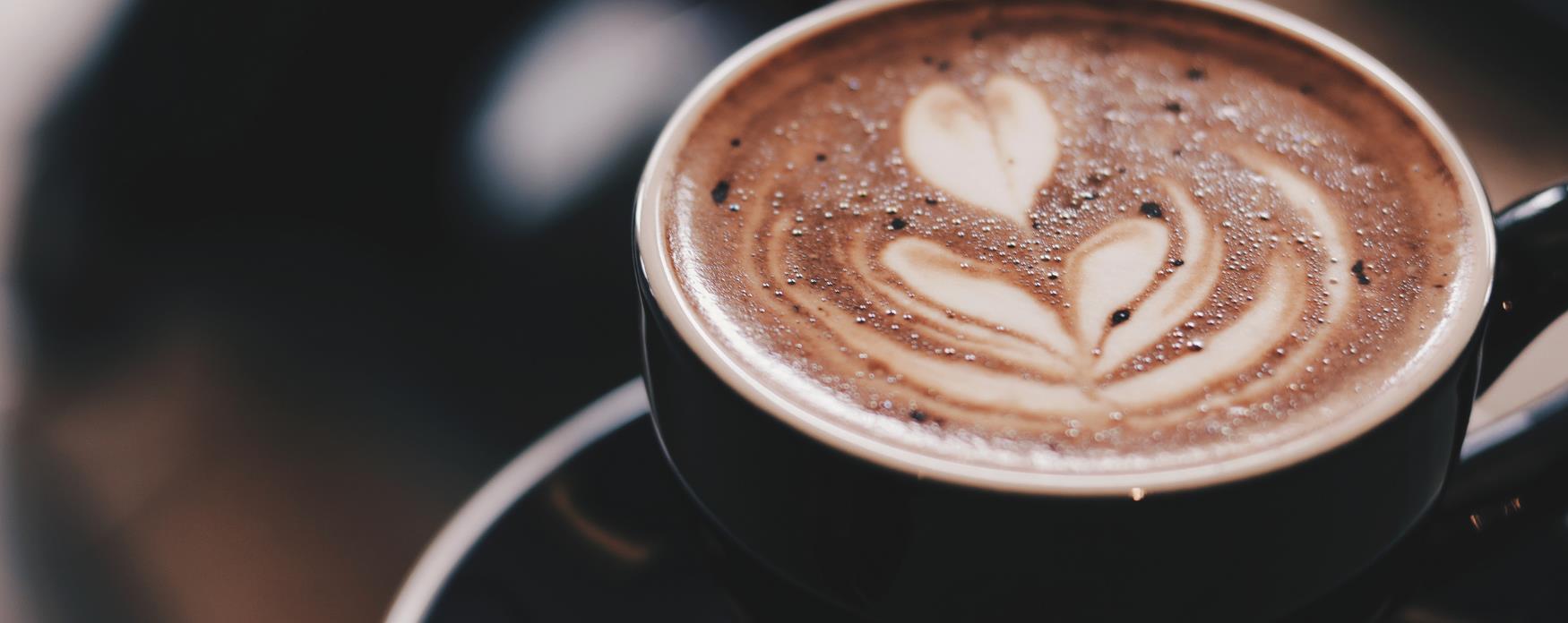Picture of a coffee with heart inside