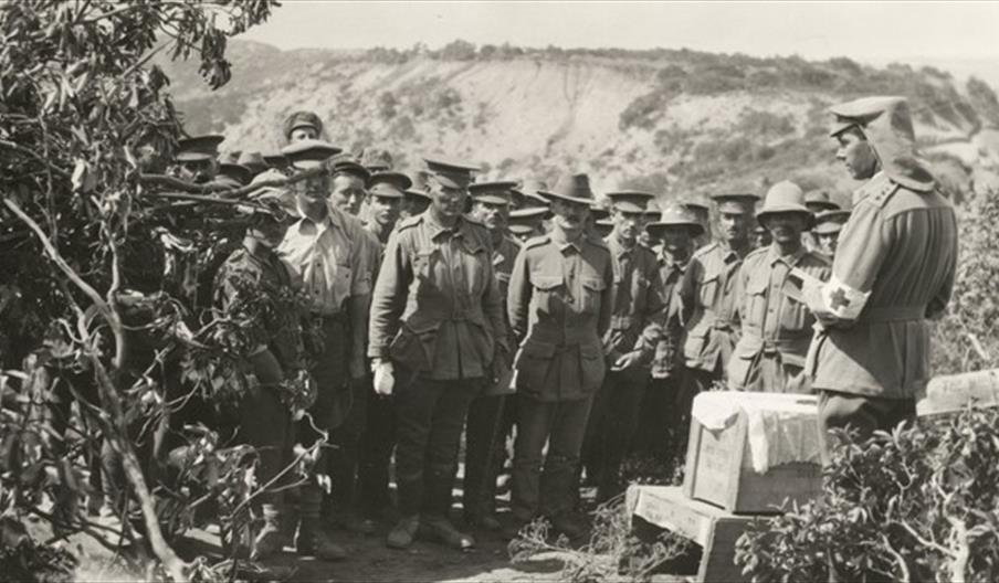Burial service on Gallipoli