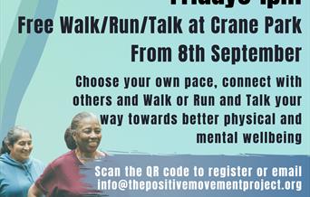 Poster image of Walk/Run/Talk at Crane Park
