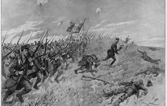 French troops attack with fixed bayonets