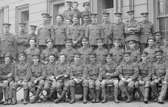 Irish Guards Platoon in 1914 with Harold Alexander as officer