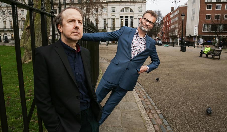 Hugh Dennis and Steve Punt photographed for their tour