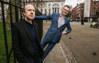 Hugh Dennis and Steve Punt photographed for their tour