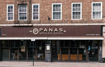 A front shot of Panas restaurant
