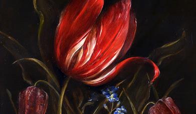 Zomerschoon-1620-Fritillaria-meleagris-and-forget-me-not-by-Tanja-Moderscheim-1