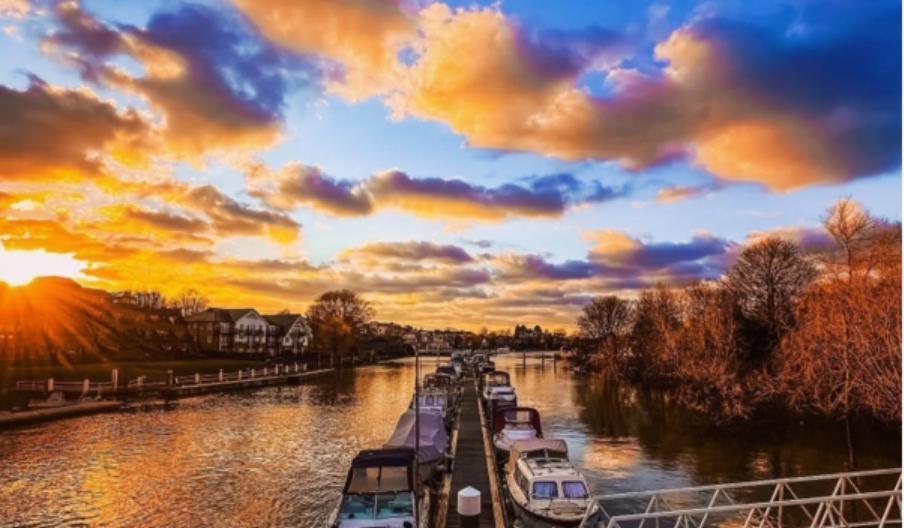 A landscape photo of Teddington Lock