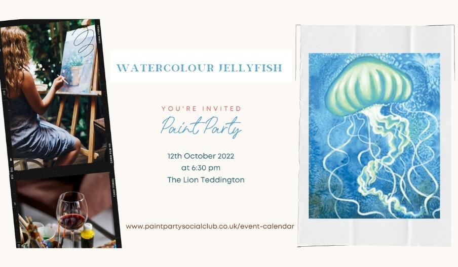 Paint Party Watercolour Jellyfish