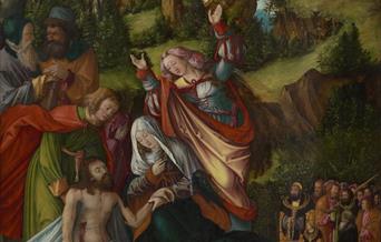 Franconian Master, The Lamentation of Christ with a Group of Donors, National Galleries of Scotland. Purchased with Art Fun. (resized)