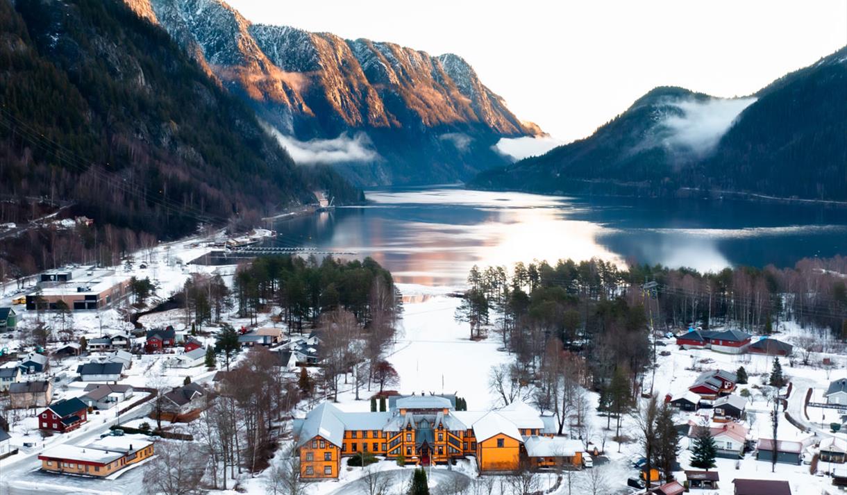 sunrise at the valley in winter