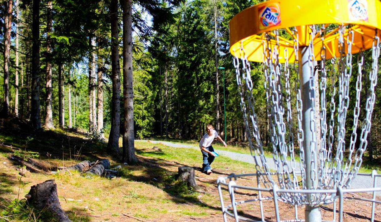 Frisbeegolf i Skien fritidspark