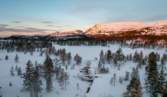 vinterlandskap på Blefjell