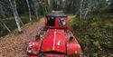 An old tracked vehicle on the way to Dusanfossen