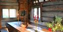 dining table in one of the houses at Heddal bygdetun in Notodden