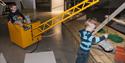 2 little boys playing at DuVerden Maritime Museum + science center in Porsgrunn