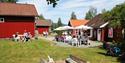 terrace with guests at Øvre Verket Spiseri