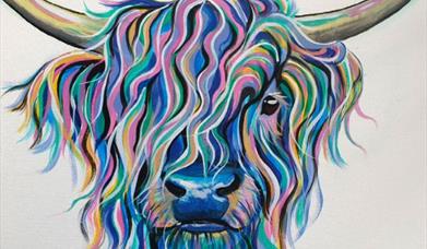 Paint and Sip with Paint Republic - Rainbow Cow