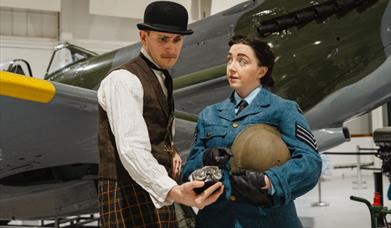 Actors at RAF museum Cosford