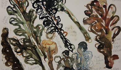 Artwork made using natural inks