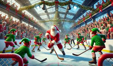 Santa vs Elves Ice Hockey Match 2025