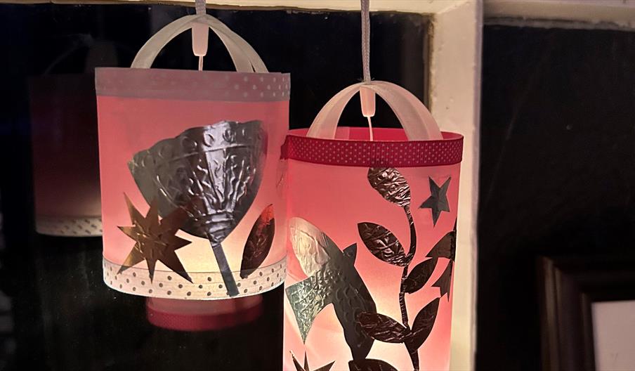 Hanging paper lanterns