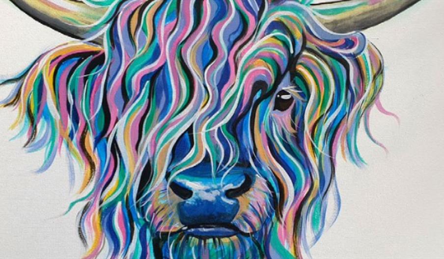 Paint and Sip with Paint Republic - Rainbow Cow