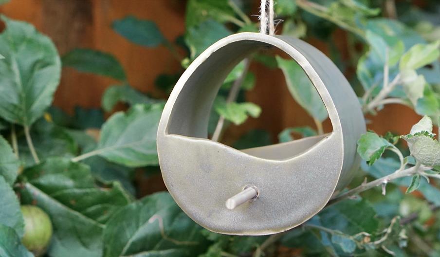 Hand-buillt and decorate a ceramic bird feeder