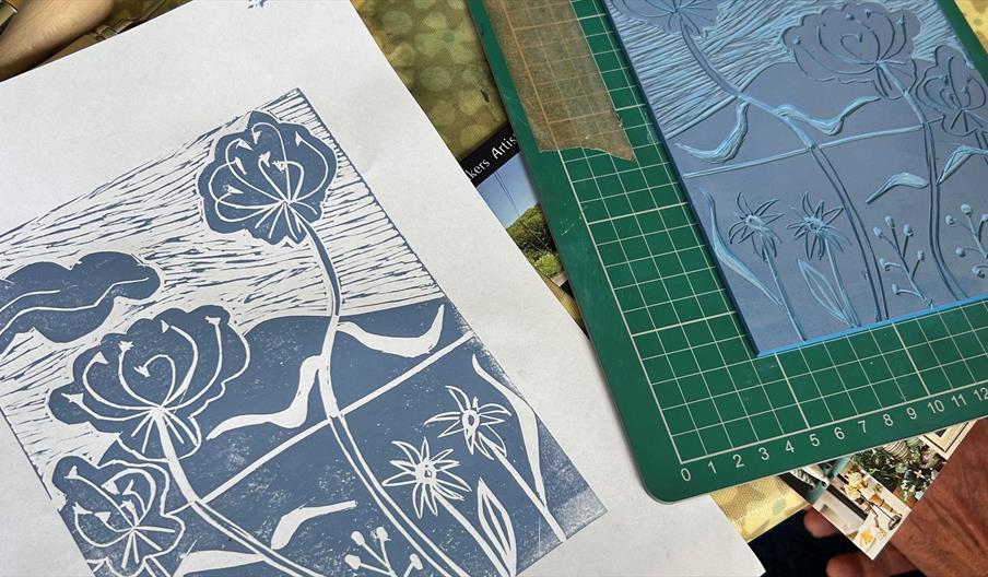 Lino printing process