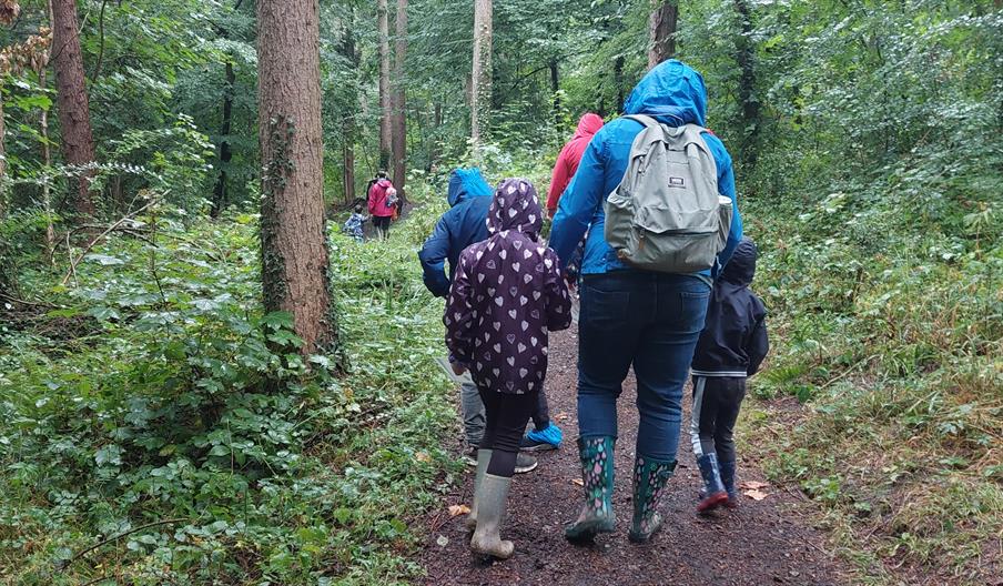 family walking
