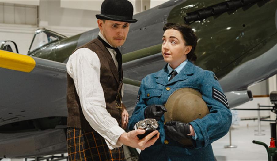 Actors at RAF museum Cosford
