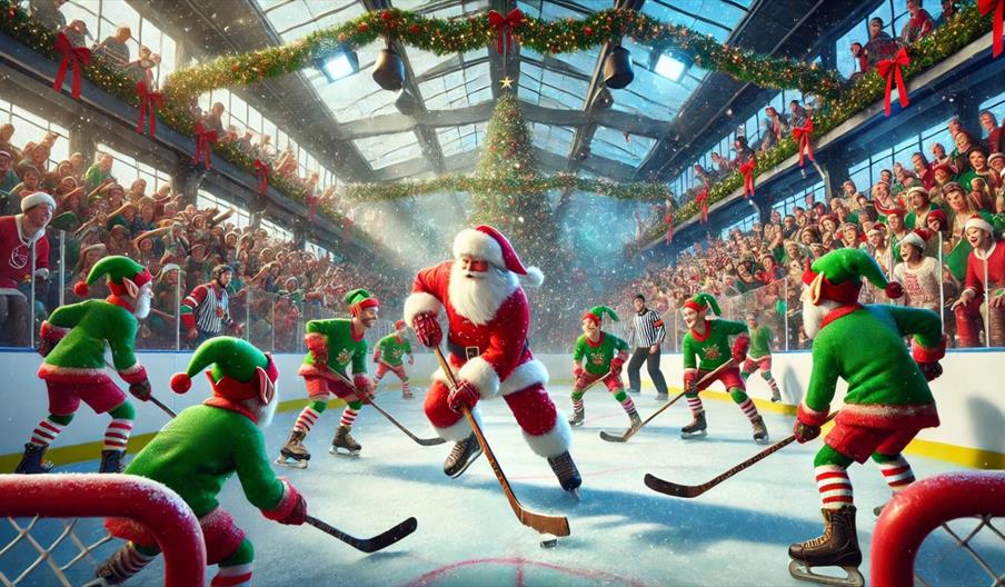 Santa vs Elves Ice Hockey Match 2025
