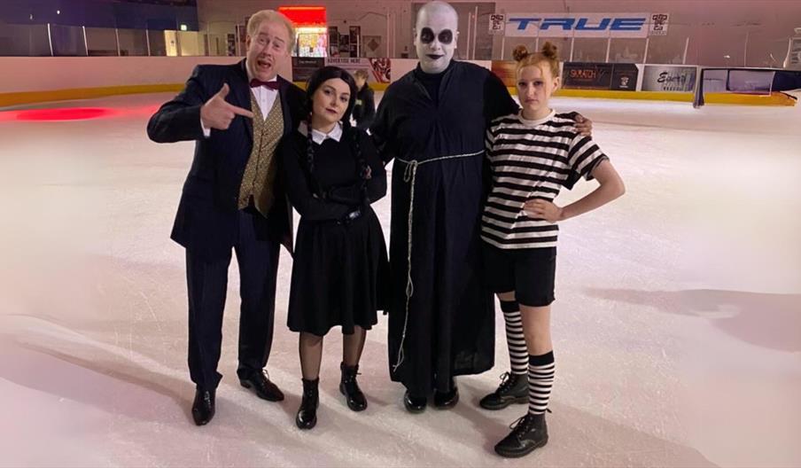 Telford Ice Rink staff dressed up for Halloween