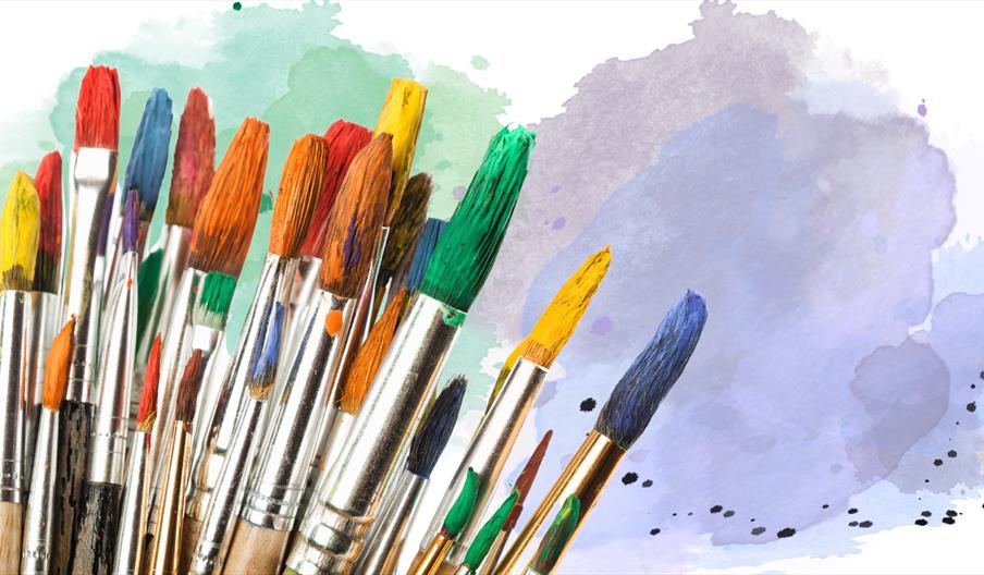 Paints and brushes