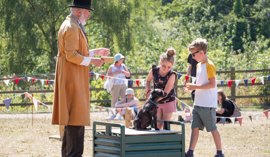 Children's dog competes at the Victorian Dog Show at Blists Hill Victorian Town