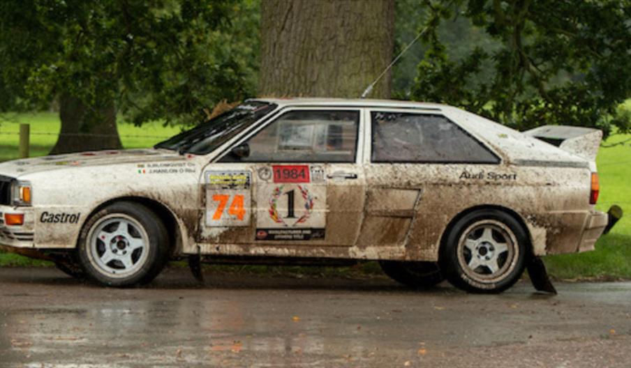 pictured a classic rally car