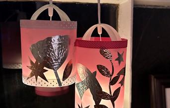 Hanging paper lanterns